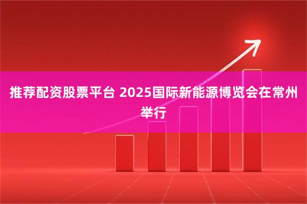 推荐配资股票平台 2025国际新能源博览会在常州举行